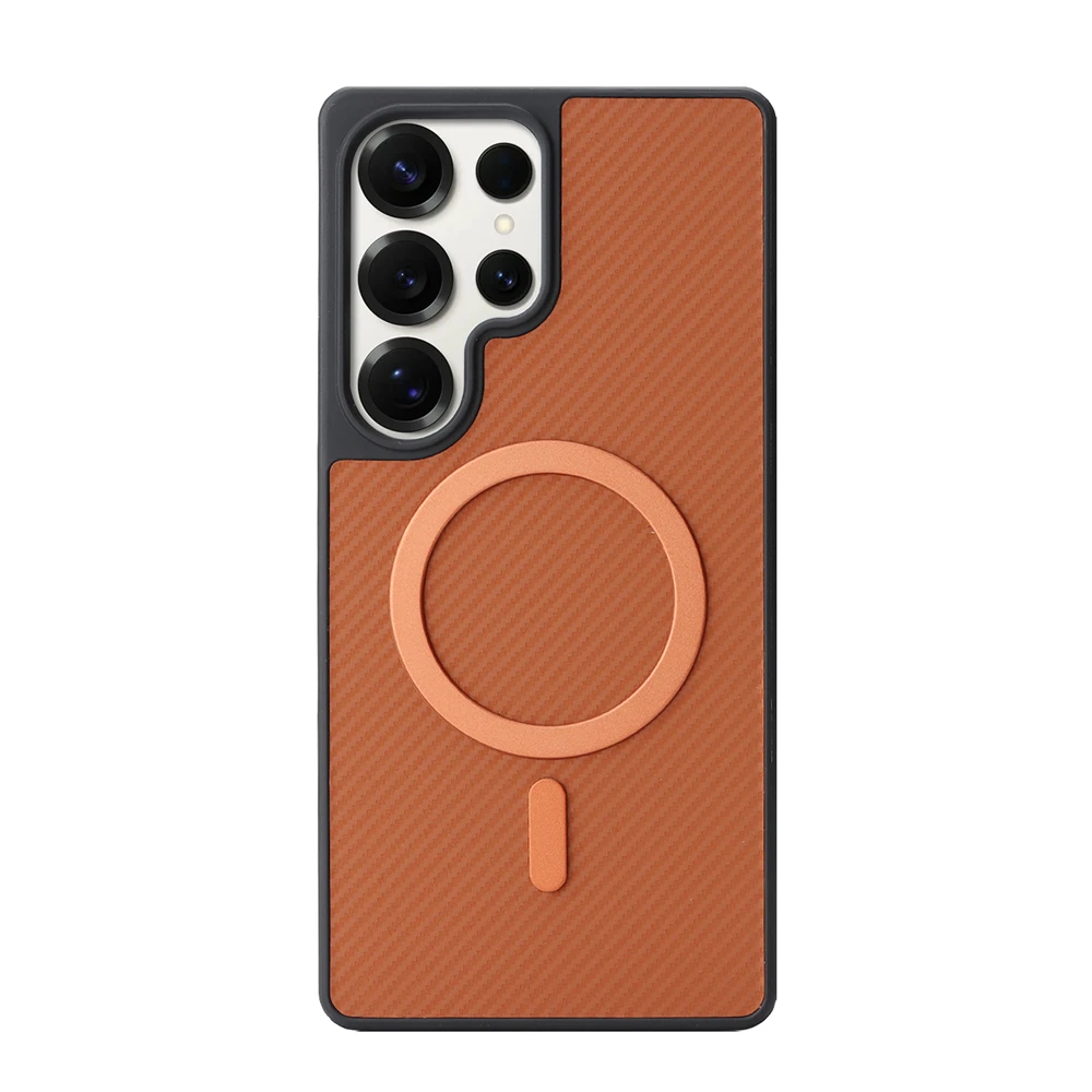 Luxury Ultra-Thin Carbon Fiber Leather Magnetic Case Cover