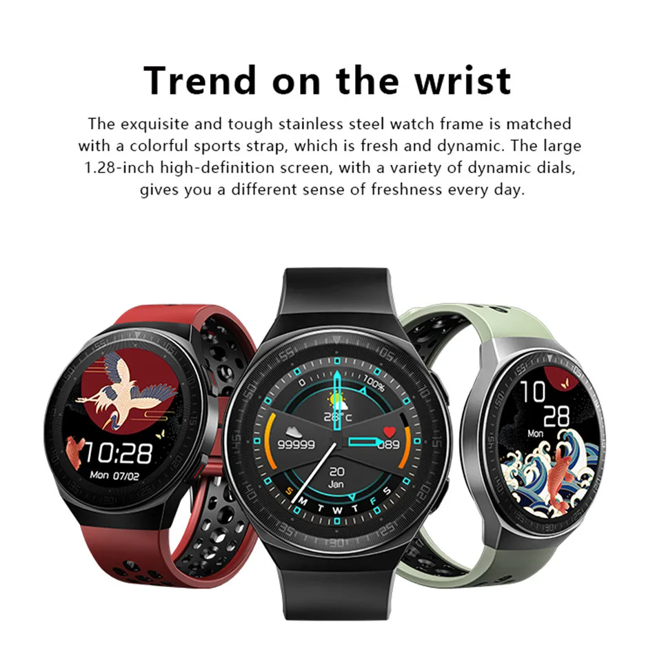 2022 New Bluetooth Call Smart Watch Men 8G ROM Full Touch Music Sport Fitness Watches IP67 Waterproof Heart Rate Smartwatch +Box