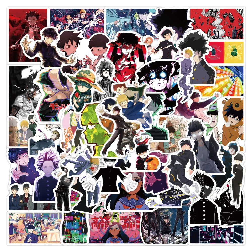 

10/30/50pcs Cartoon Mob Psycho 100 Stickers Anime DIY Notebook Water Bottle Phone Waterproof Cool Graffiti Sticker Decal Kid Toy