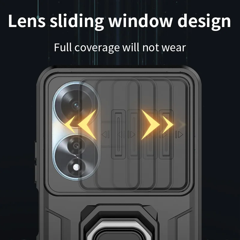 Shockproof Slide Lens Armor Phone Case Cover