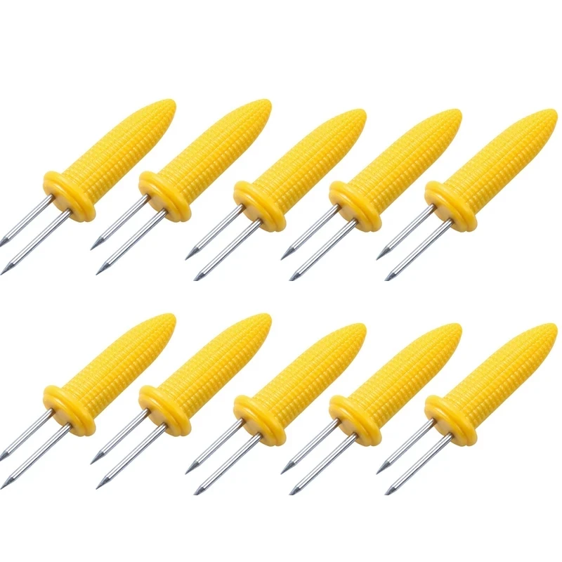 Set Of 10 Stainless Steel Corn Skewers For Barbecue And Camping_voghion.com