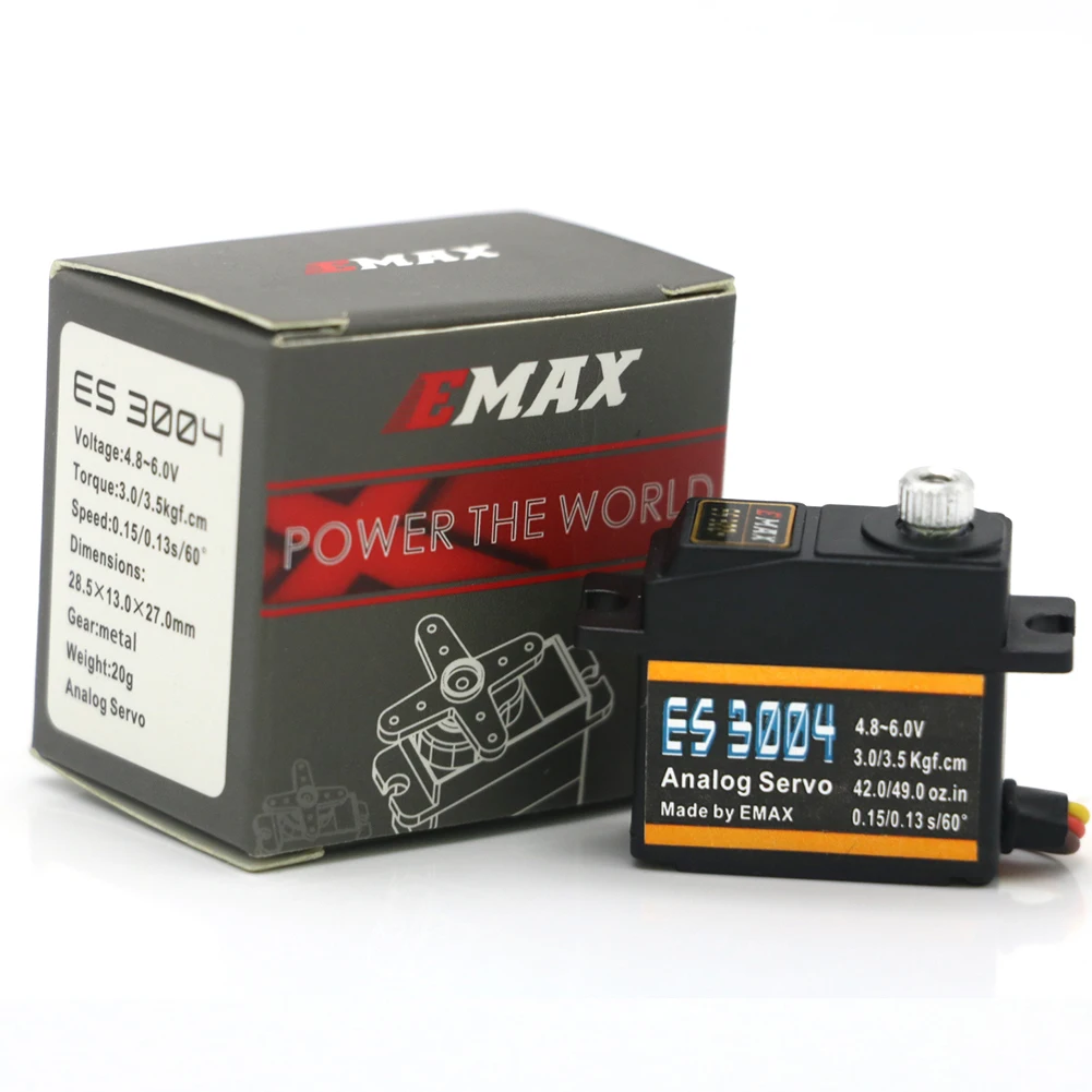 EMAX ES3004 20g 3.5kg 0.13sec 23T Metal Gear Analog Servo For RC Airplane