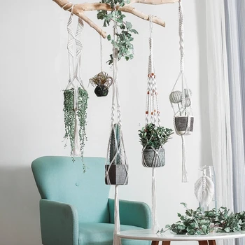 Boho Macrame Wall Planter 3