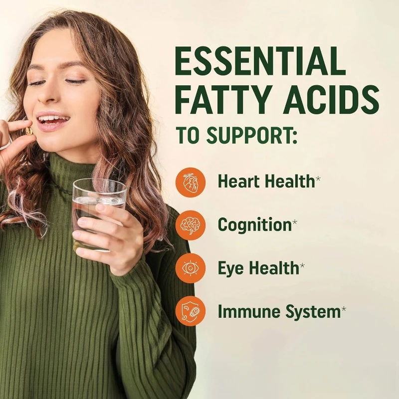 Pure Omega 3 algae oil Plant based DHA EPA non GMO overall health Fish oil substitute 60 capsules soft capsules