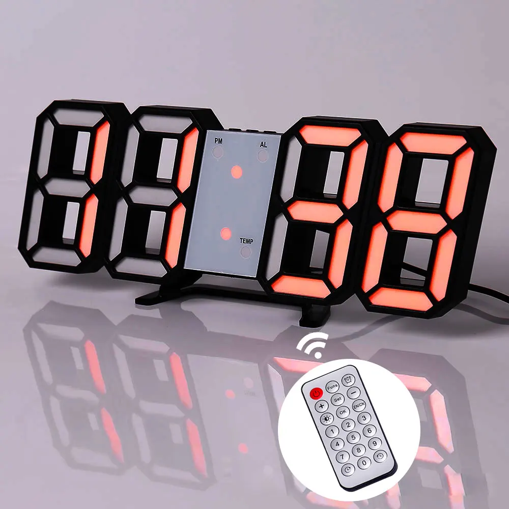 Nordic Digital Alarm Clocks Wall Clocks Hanging Watch Snooze Table Clocks Calendar Thermometer Electronic Clock Digital Clocks 