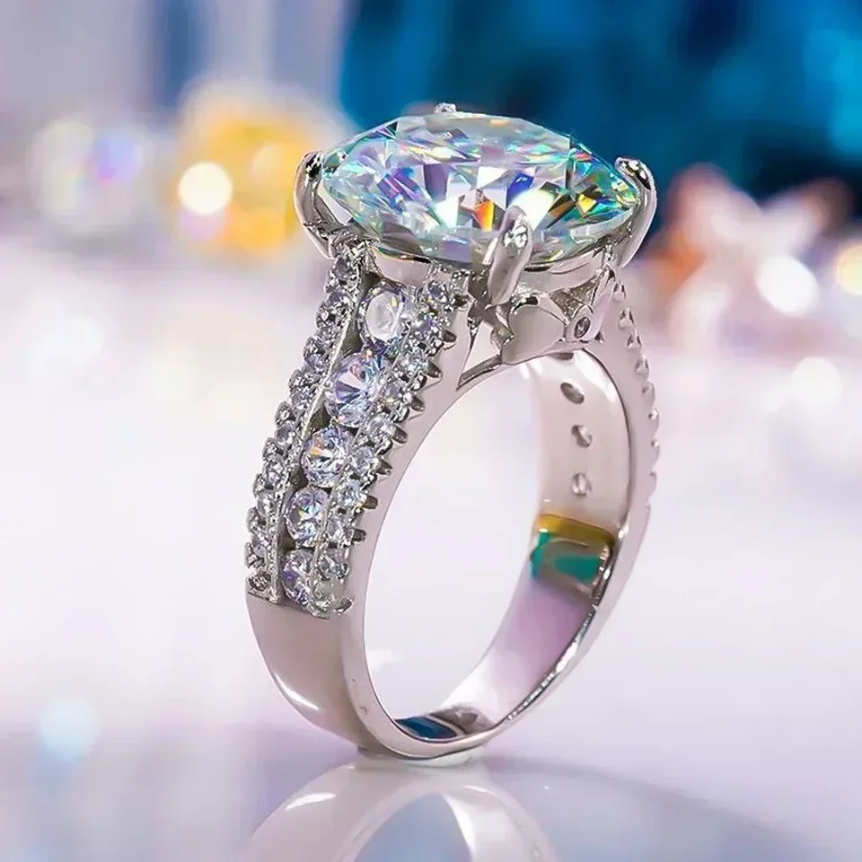 【お値下げ】モアサナイトリング 10ct 17号 大粒 豪華 指輪 モアサナイト リング 指輪 10ct お値下げ】モアサナイトリング 10ct 17