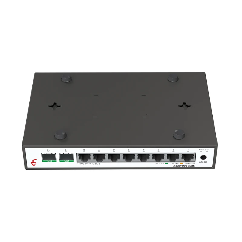 XikeStor 조명 관리 스위치, 1G/2.5G/5G/10G, 기가비트 10G 네트워크 관리, VLAN 통합 지원, 8개의 2.5G 전기 포트