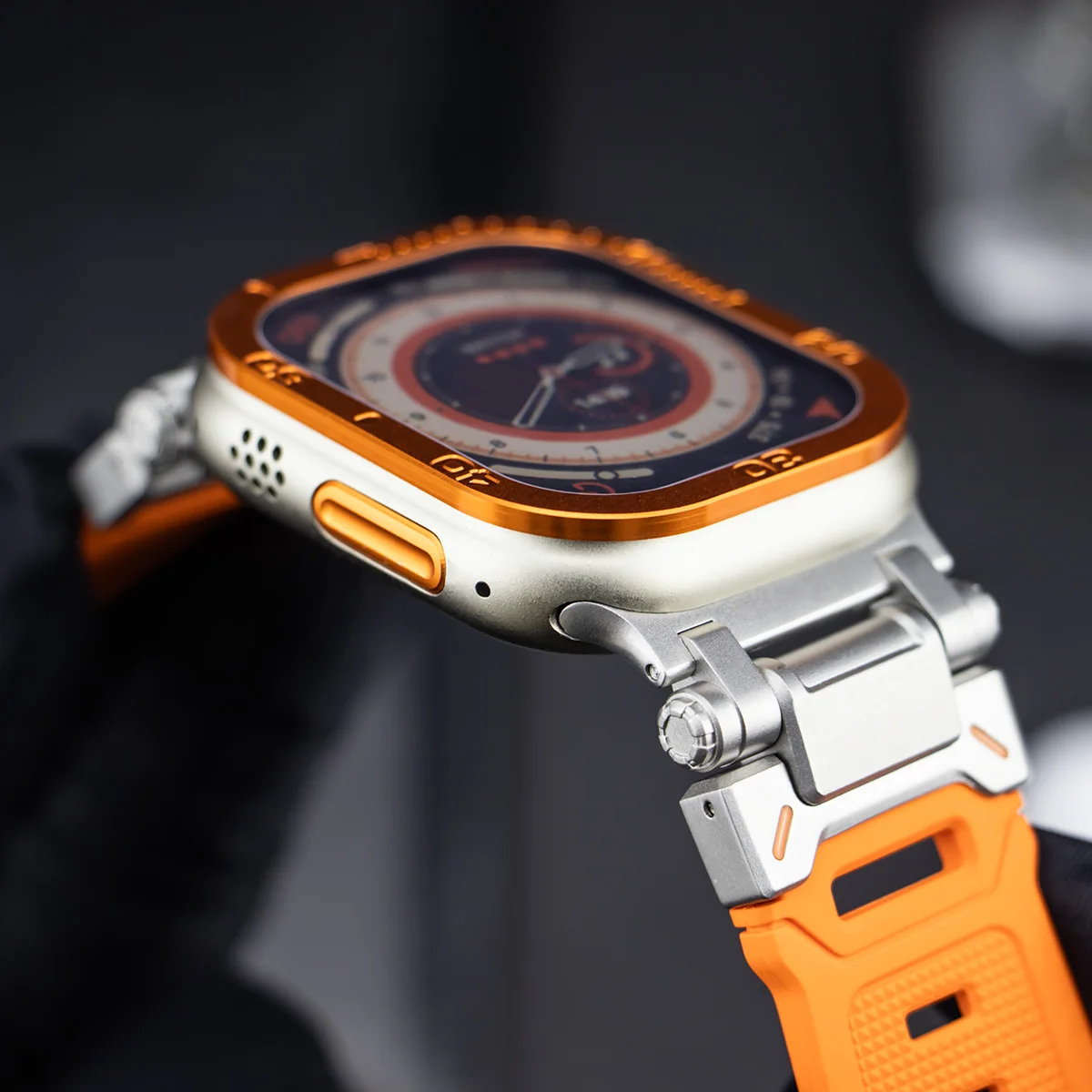 

Браслет мужской силиконовый из закаленного стекла и резины, ремешок для Apple Watch Ultra 2 1 Band 49 мм, аксессуары для IWatch Series 49 мм