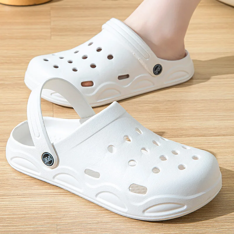 Summer Fashion Sandals Waterproof Slippers Men Shoes Outdoor Slides Soft Sole Garden Shoes Clogs EVA Beach Sandals Home Slippers 5