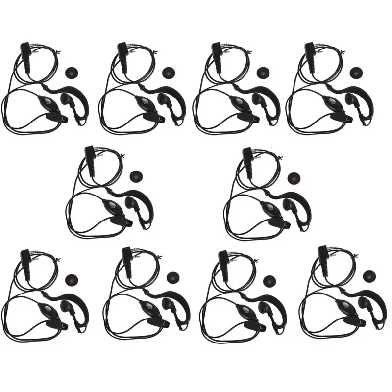 

Lot 10pcs K-Type Earhook Walkie Talkie Earphone with Microphone Mic Headset for BaoFeng BF888S UV-5R UV 5R UV-5RE UV-B5 Kenwood