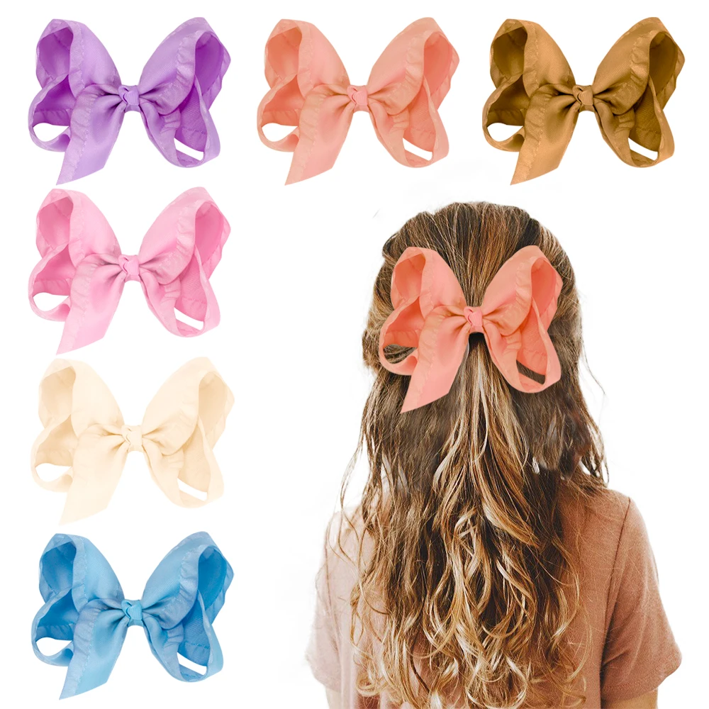 

4inch Ribbon Grosgrain Bows Hair Clips For Women Girls Boutique Hairpins Kids Flower Lace Hairgrip Barrettes Hair Accessorises