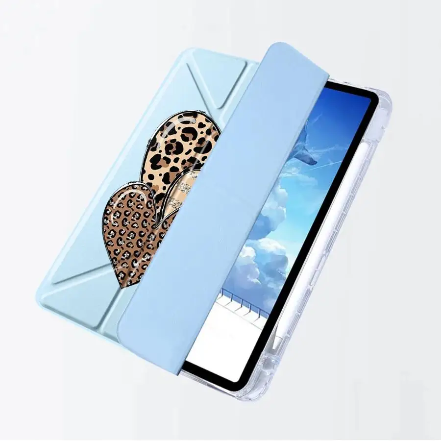 Y-Fold Hearts Tablet Case with Adjustable Holder