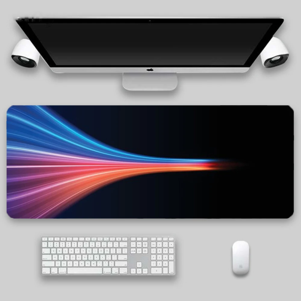 Abstract Pattern Of Colorful Neon Picture Art Mouse Pad Printing For Custom Desk Mat Xxl Gaming