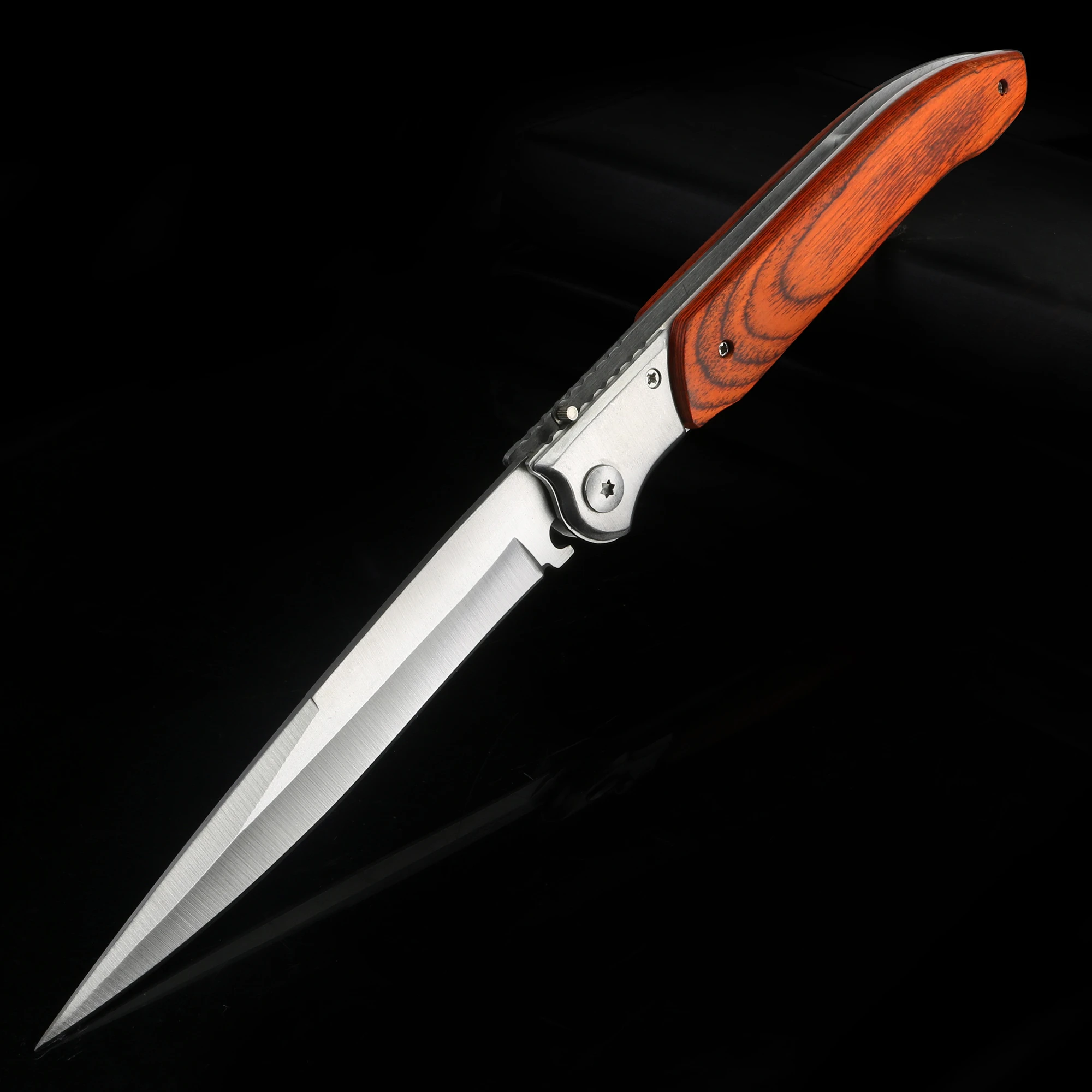 Black outdoor tactical survival knife pocket knife hunting camping Edc