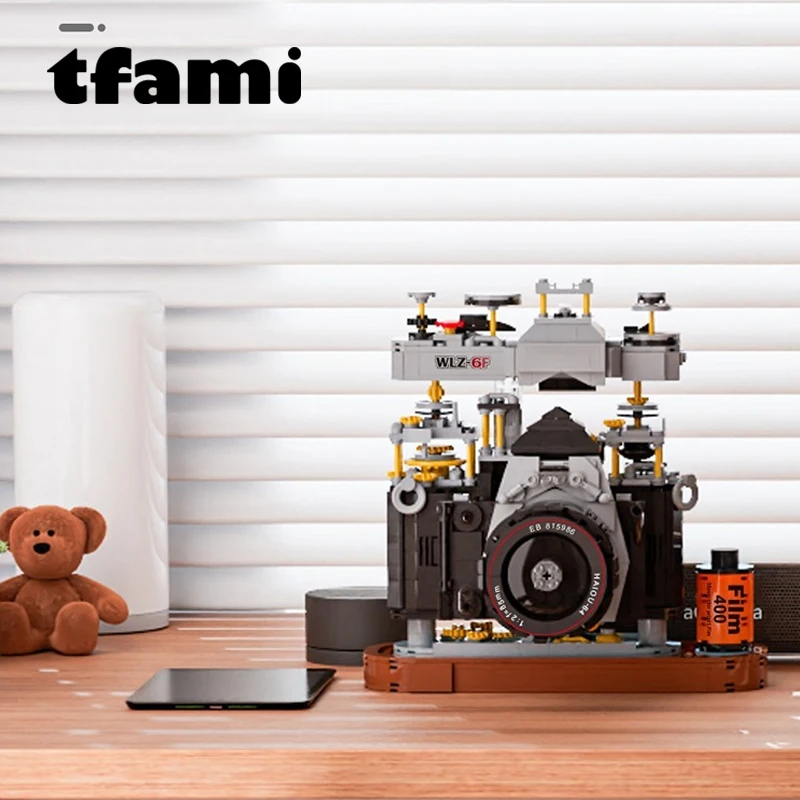 

TFAMI Retro Camera Building Blocks Assembled Model Toys For Kids Toys Simulation Radio Mini Assembled Bricks Toys For Boys Gifts