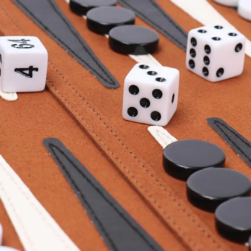 1 Set Backgammon Western Land War Chess Set Classic Strategy Board Game Wooden Playing Pieces Dice Cups For Travel Table Games