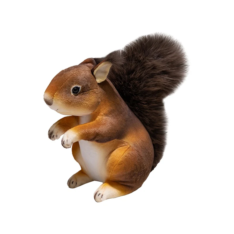 thumbnail image 1 of Nuevo modelo de ardilla de simulación de peluche, decoración de animales, figura de acción estática, lindo regalo, adorno para fiesta de Navidad y festival, 1 of 5