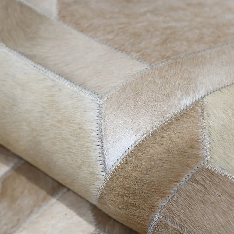 American Style Luxury Patchwork Real Cowhide Rug Natural Handmade Carpet for Living Room Bedroom Decoration Large Carpet - Image 5