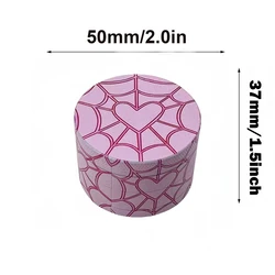 2 - Inch Heart Herb Grinder, 4 - Layer Manual Spice Crusher and Tobacco Tool (50mm 2inch)