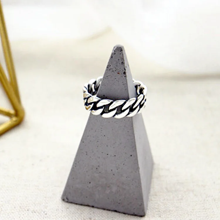 925 Sterling Silver Rings for Women Men Couple Minimalist Handmade Simple Chain Ring Party Jewelry Gift Prevent Allergy silver rings silver ring