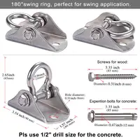 Aerial Swing Hangers 500kg Capacity Ceiling Mount for Yoga Hammock Chair Sandbag Punch Bag 304 Stainless Steel Swing Accessories 2