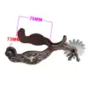 2x Horse Spurs Anti Rust Western Style Spur for Competition Equipments Men Silver 5