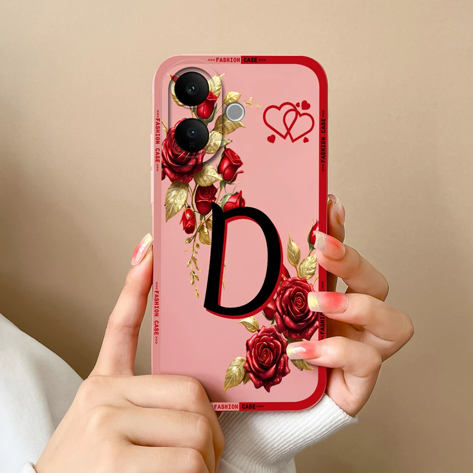 Elegant Flower Letter Design Phone Case - Beautiful Simplicity Collection