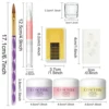 Coscelia Nail Starter Kit with 3PCS Acrylic Powder and Rose Cuticle Oil 3D Nail Mold Glass Cup Nail Art Pen Brush Nail Art Tools 6