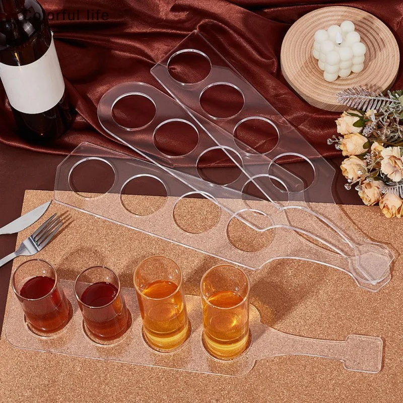 Four Styles Whisky Glass Flight Paddle Board Beer Flight Template Woodworking Router Template Clear Acrylic Router Beer