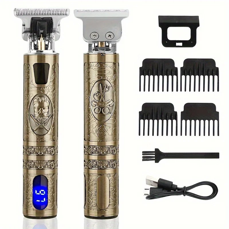 The t9 new hair clippers hairdresser electric pusher oil head carving razor bald hair haircut scissors electric hairdresser BEST SELLERS