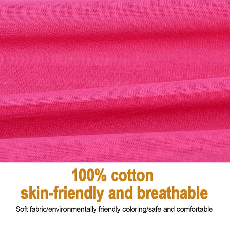 Fashion Hip Hop Cotton Bandana Square Scarf Unisex Outdoor Headbands Solid Color Sweat-Absorbing Outdoor Sports Scarf