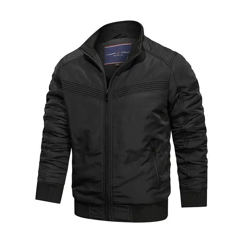 2023 New Spot Autumn/Winter Men's Standing Collar Large Jacket Cotton Coat   Casual