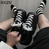 BKQU 2024 Increase 7CM Original Square Head Bread Fried Street Big Head Japanese New Explosion-style Thick Soled Daddy Shoes 4