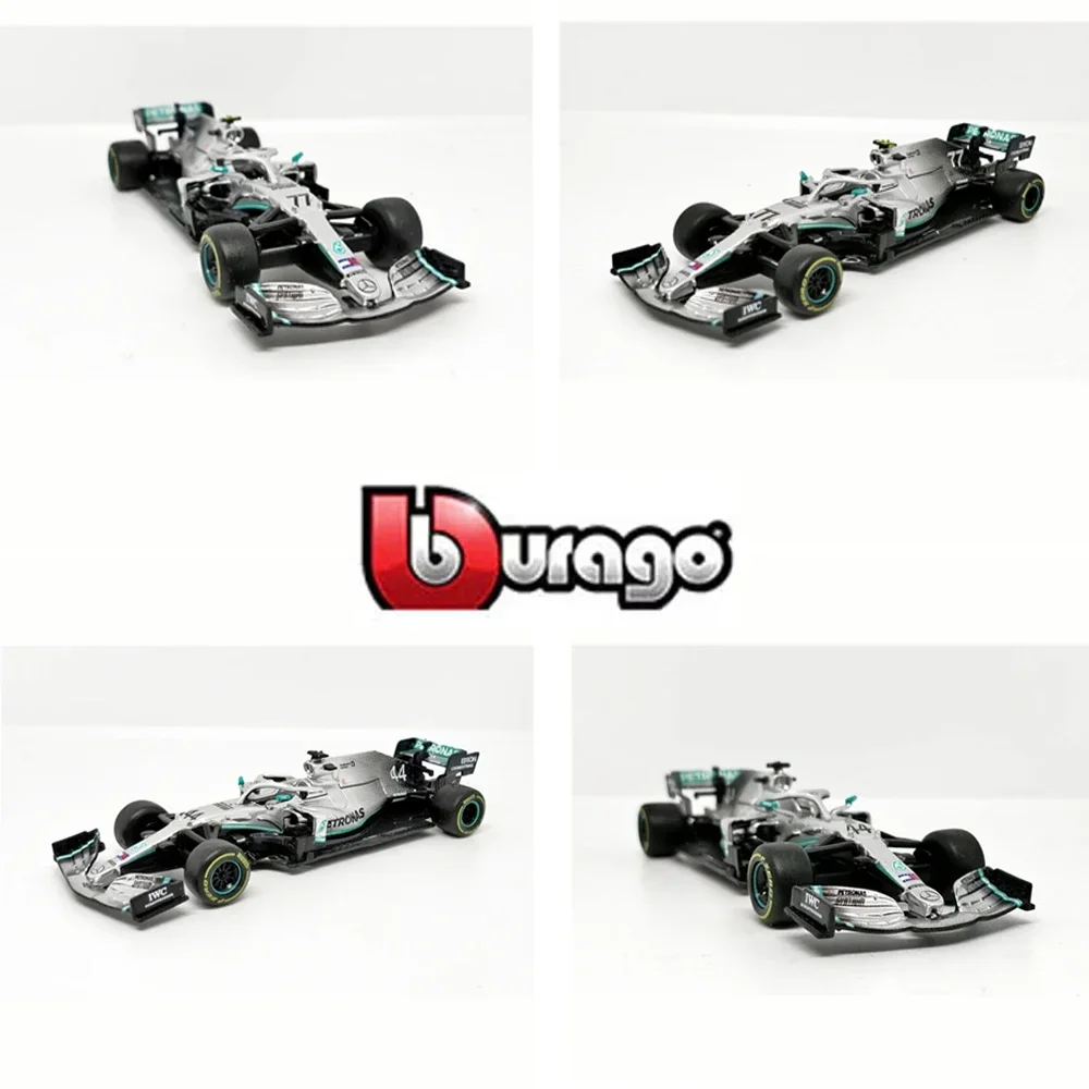Bburago 1:43 Mercedes Benz 2019 W10 F1 Formula Static Die Casting Alloy Model Racing Car # 44 # 77 Collection Gift Toy 5