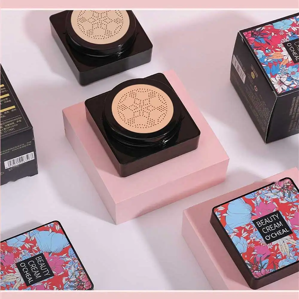 Liquid Foundation CC Cream Air Cushion Cream Cushion Foundation Makeup Cream Air Cushion CC Cream+Mushroom Head Makeup Puff Moisturizing Concealer Liquid Foundation Beauty Cream Brighten Tone For All Skin