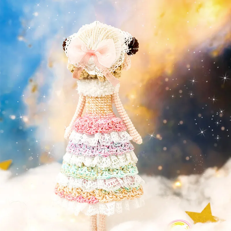 Susan's Family DIY Crochet Kit Aries Doll Material Package with Basic Tools and Chinese Instructions
