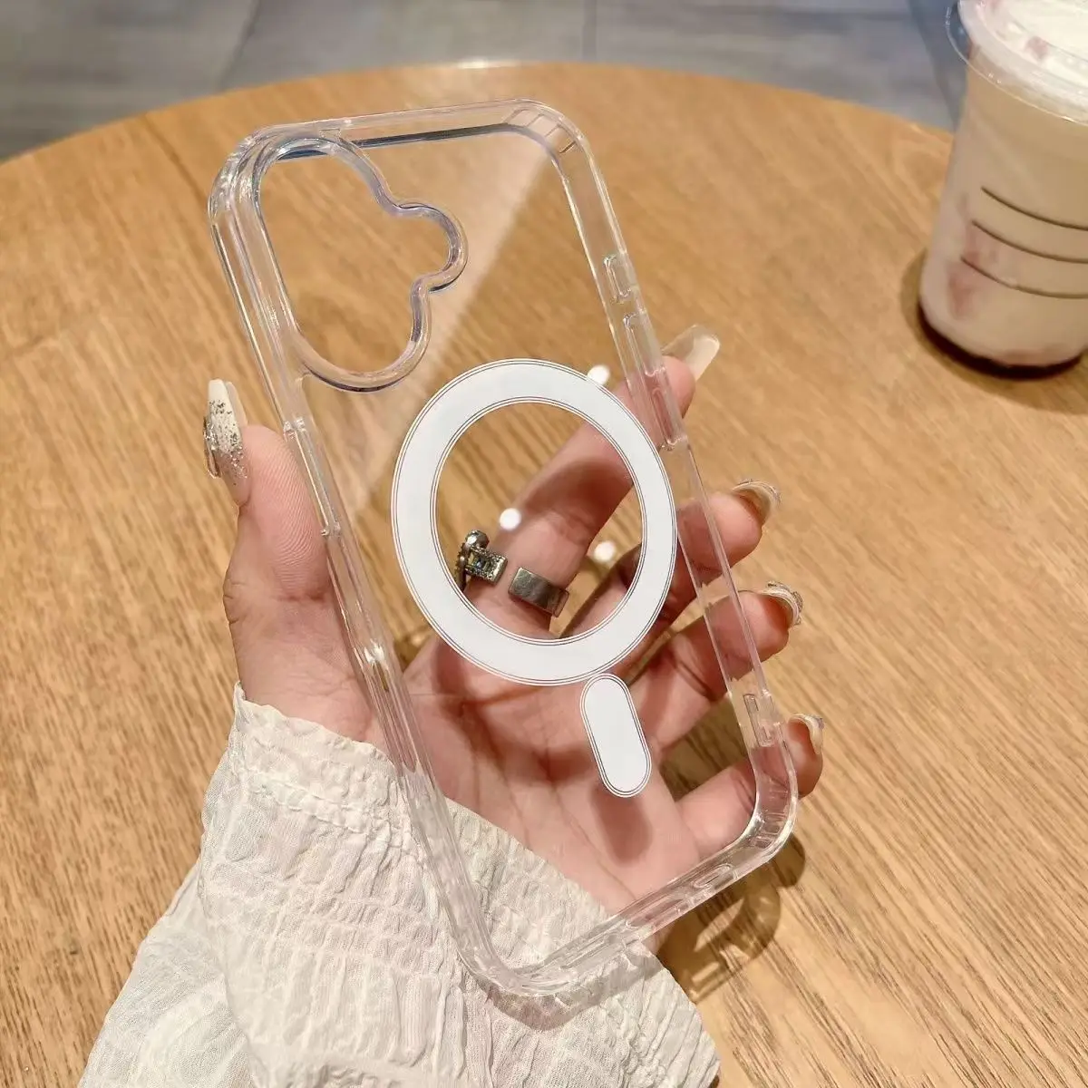 Magnetic Clear Hard Acrylic Phone Case for Magsafe IPhone 17 16 15 13 14 12 11 Pro Max 16e 17e Mini Air Transparent Cover