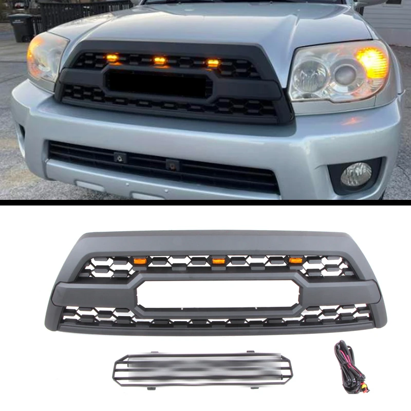 

Подходит для 2006-2009 Toyota 4unner решетка с оформлением переднего бампера
