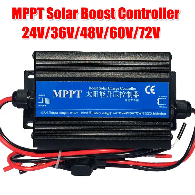

24/36/48/60/72V MPPT Boost Solar Charge Controller Charger Intelligent Panel Regulator Solar System Panel Battery Regulator