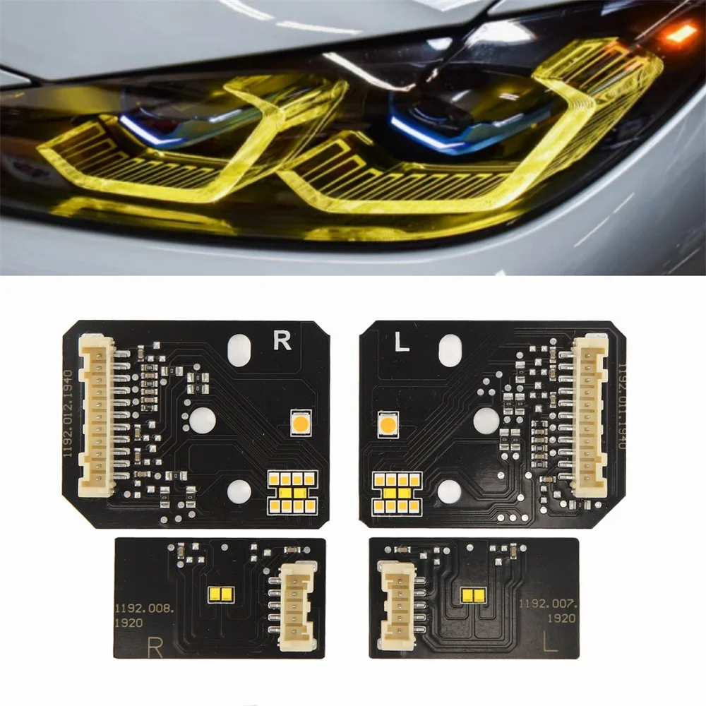 Yellow DRL LED Modules Board Set For BMW M3 G80 M4 G82 G83 G22 G23 G26 Laserlight US EU Spec 2021 Onwards Daytime Headlight игла для аэрографа насадка комплект крышек g22 g23 g24 g25 g26 g34 g39