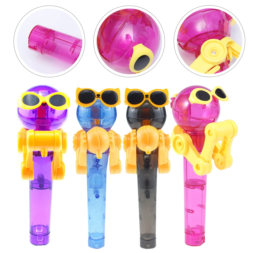 

4Pcs Creative Lollipop Robot Toys Portable Lollipop Pop-up Lollipop Holder