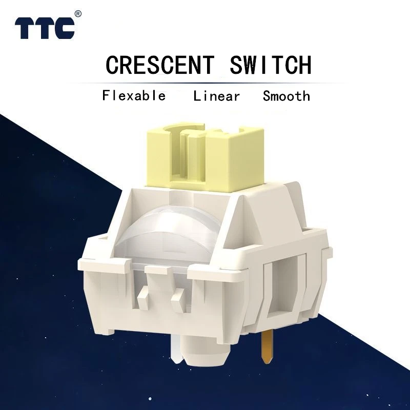 TTC Crescent Switch Mechanical Keyboard Linear Switches MX 5pin 42g HIFI for Gaming 12 S83c9798912dc42ca999e2b48aa8be9455