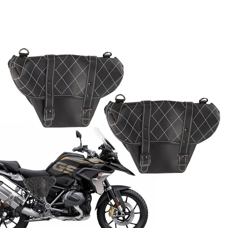 

2PCS Motorcycle Saddlebags Side Tool Bag Luggage Saddle Bag Pouch Universal Leather For Most Motorcycle