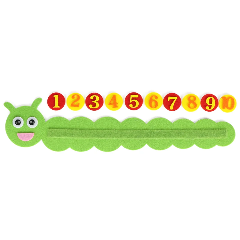 1-10 Montessori Educational Toy Children's Puzzle Handmade DIY Toy Kindergarten Carrot Apple Tree Match Digital Teaching GYH 5
