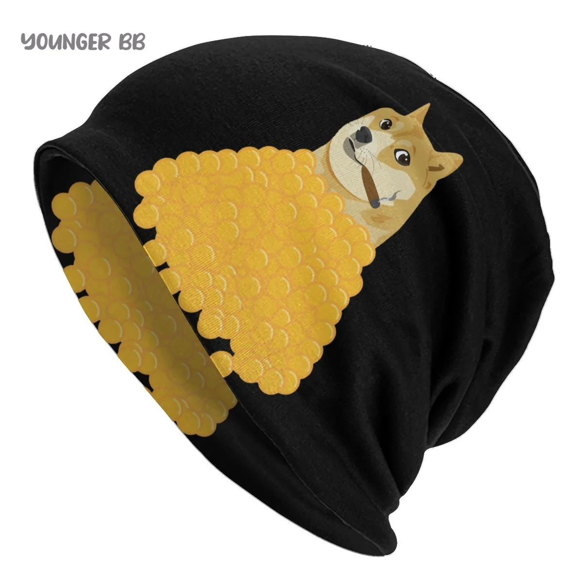 

Dogecoin Caps Vintage Street Skullies Beanies Hat Adult Men's Knit Hat Men Women Female Winter Warm Elastic Bonnet Knit Hat