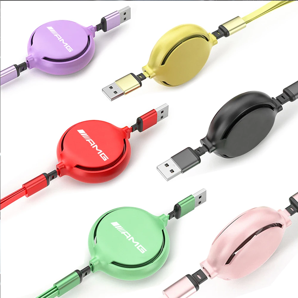 3-In-1 Data Cable Scalable Phone Fast Charging Charger For AMG Logo For Benz W204 W213 W205 W211 W176 Cla Smart 451 W212 W177 10 S83c9aca204d2498f988b21f394e3d5534