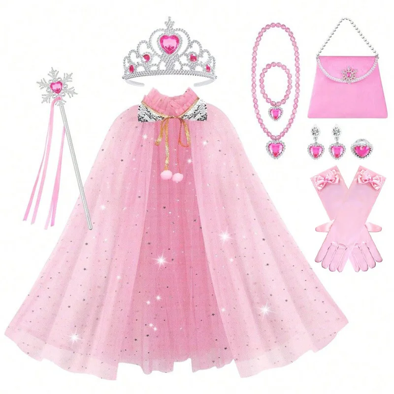 Disney Children's Crown Frozen Magic Wand Bag Set Princess Headwear Girls' Crown Hair Accessories