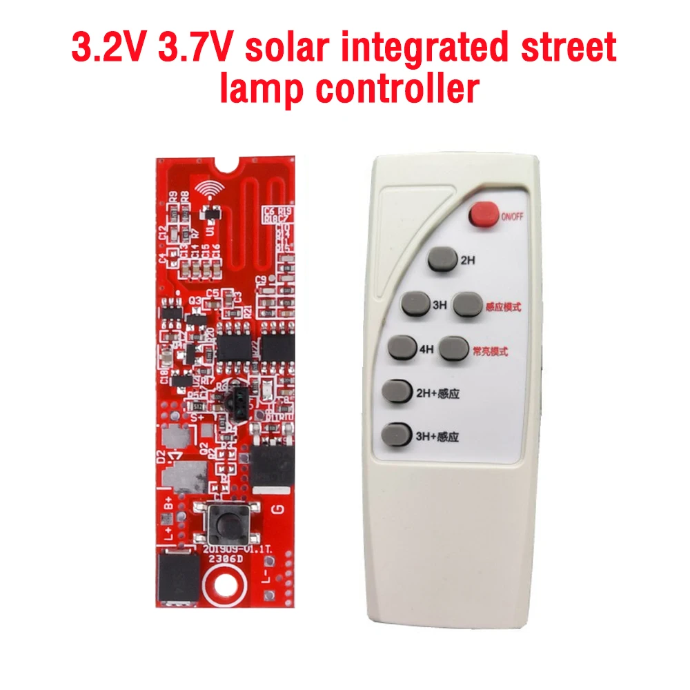 3.2V 3.7V Light Control + Radar Body Induction Solar Lamp Circuit Board Solar Led Driver Board Con Telecomando Per Luci Domestiche