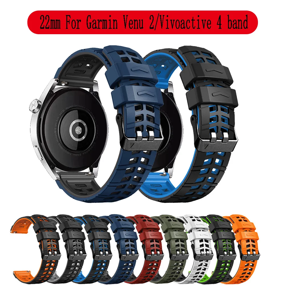 Cinturino In Silicone Per Garmin Venu 2/Vivoactive 4 Cinturino Per Garmin Forerunner 255 Smartwatch Cinturino Sostituibile Da 22Mm