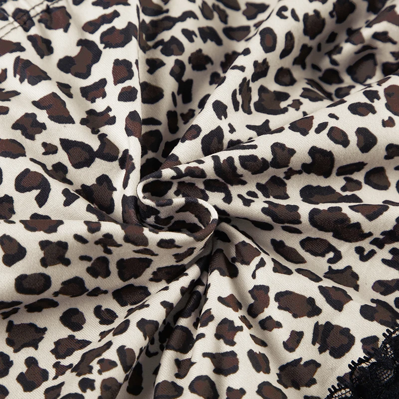 Camisola de encaje de leopardo con retazos estilo gótico Y2K, estilo urbano, con escote en V y lazo, estilo chaleco estético de moda para chicas